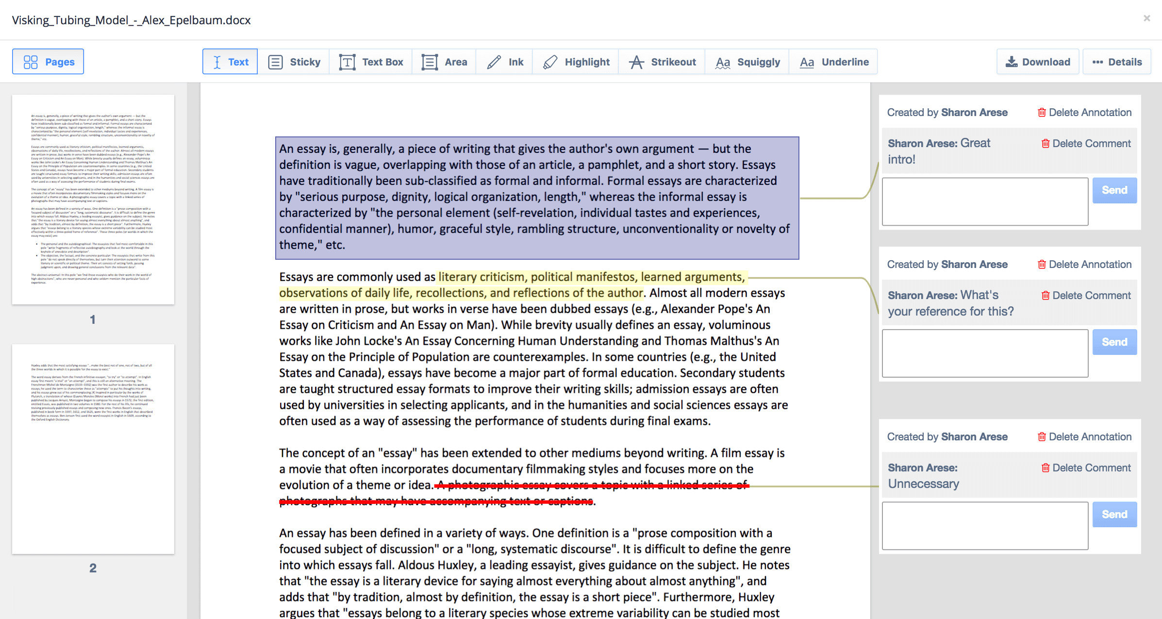 annotations