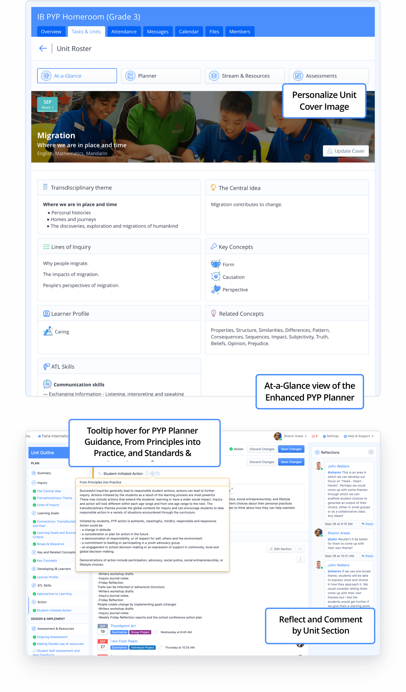 pyp unit planner improvement mobile ns