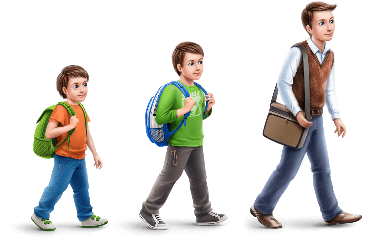walking kids
