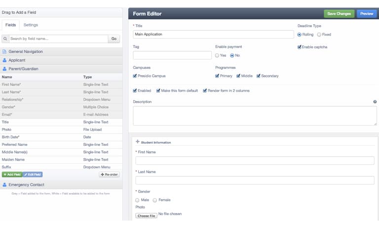 New Forms Editor