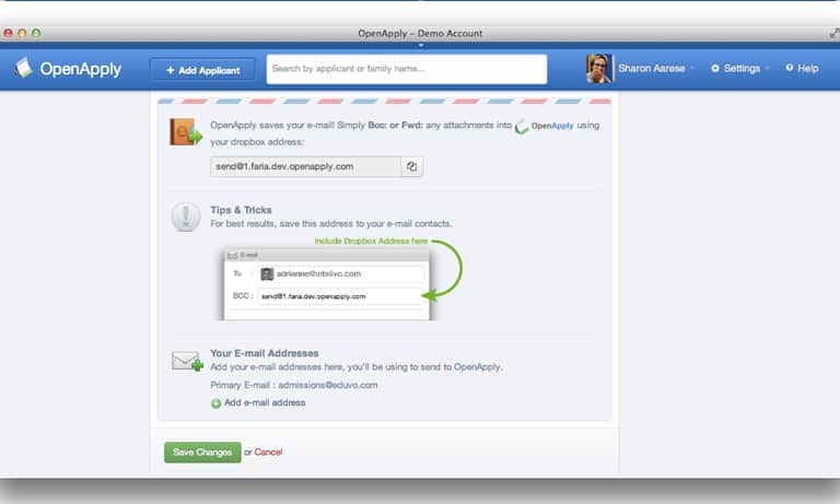 Forward E-mails & File Attachments directly into OpenApply!