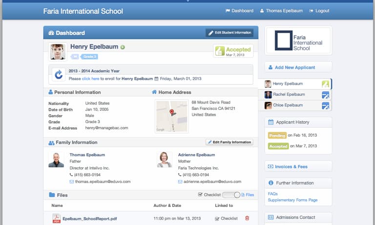 Redesigned Applicant Profile