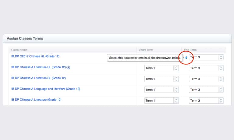 Update: Linking Classes to Academic Terms
