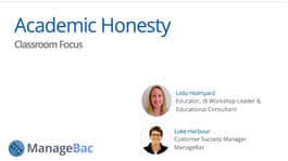 Academic Honesty and ManageBac 1 3