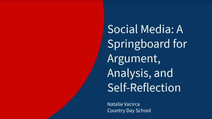 社交媒体: 助力学生叙述性、论证性表达以及自我反省
