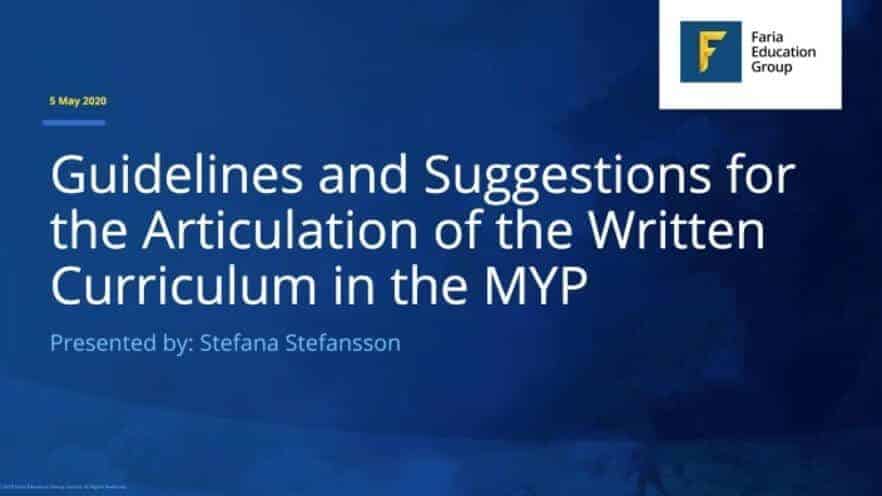 清晰撰写MYP课程的指南与建议