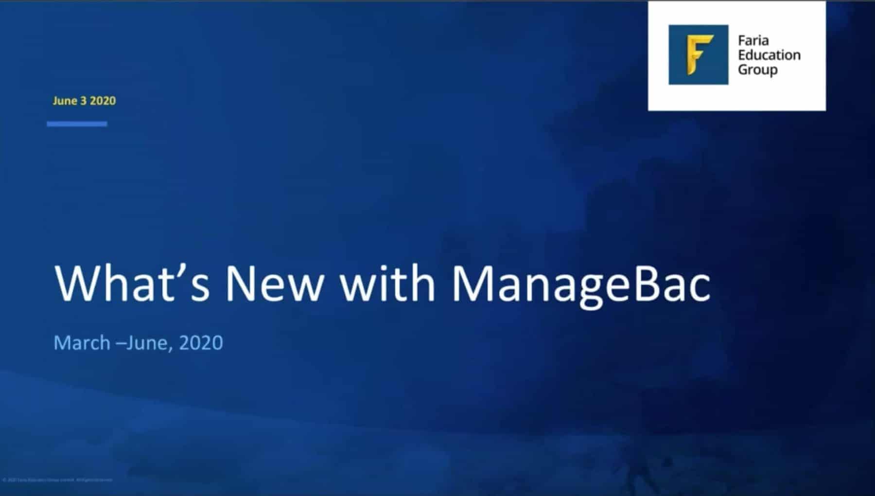 ManageBac近期动态: 2020年6月