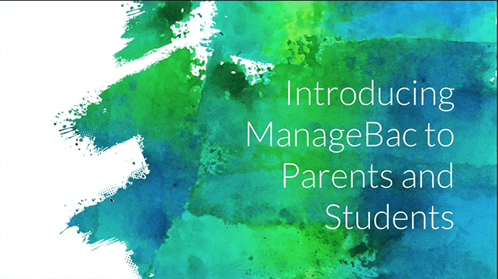 如何向学生和家长介绍ManageBac系统