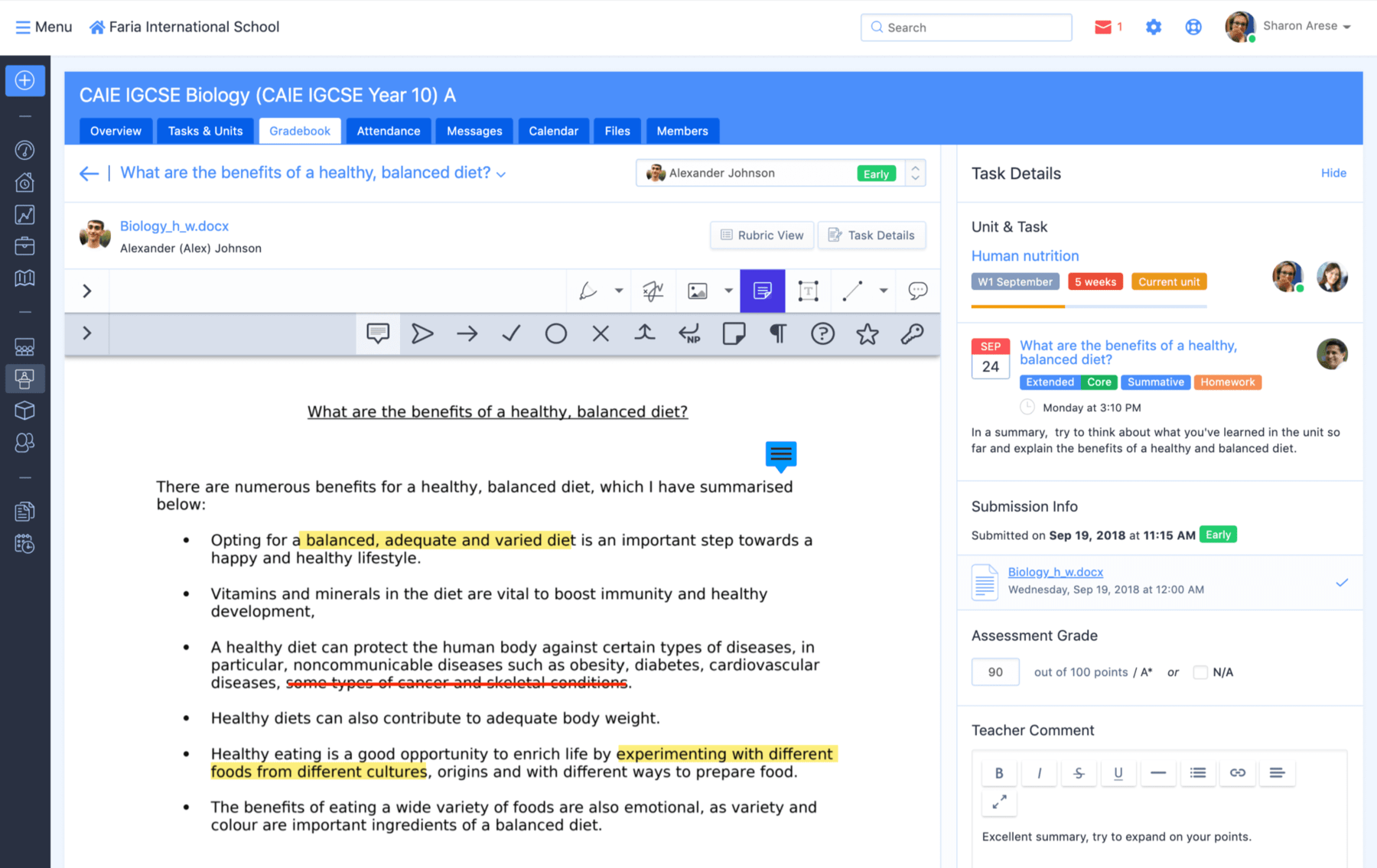 Curriculum First V3 82 c1 Classes gradebook