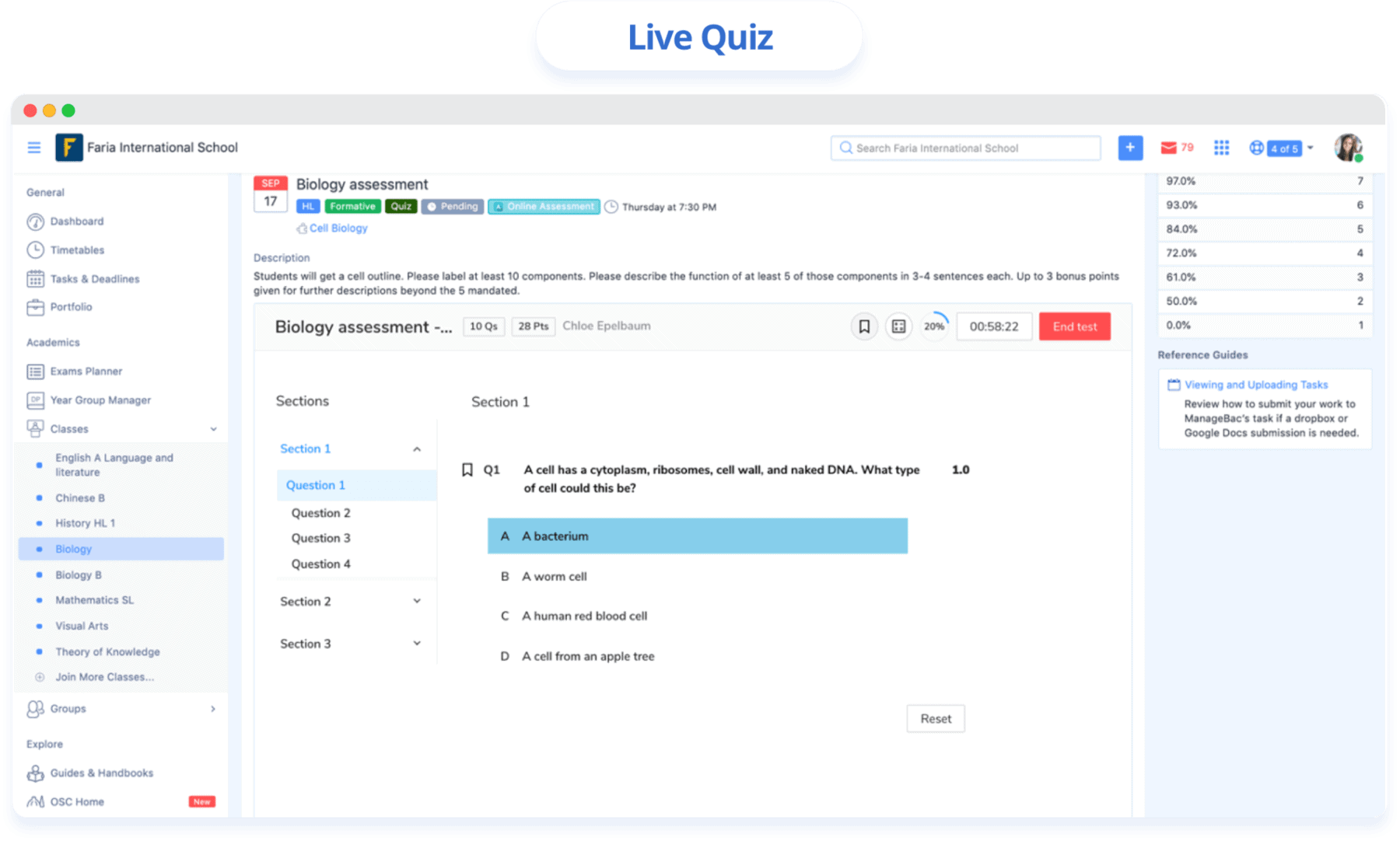 Live Quiz 1