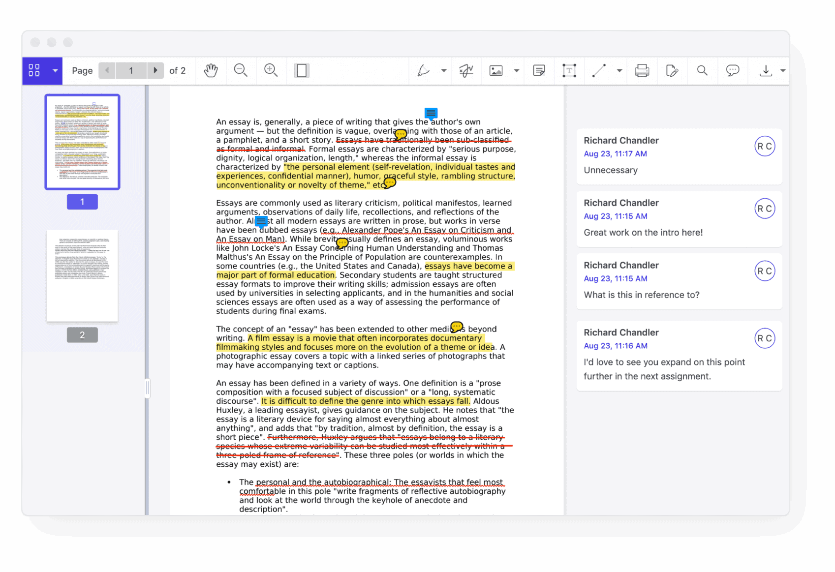 Annotations