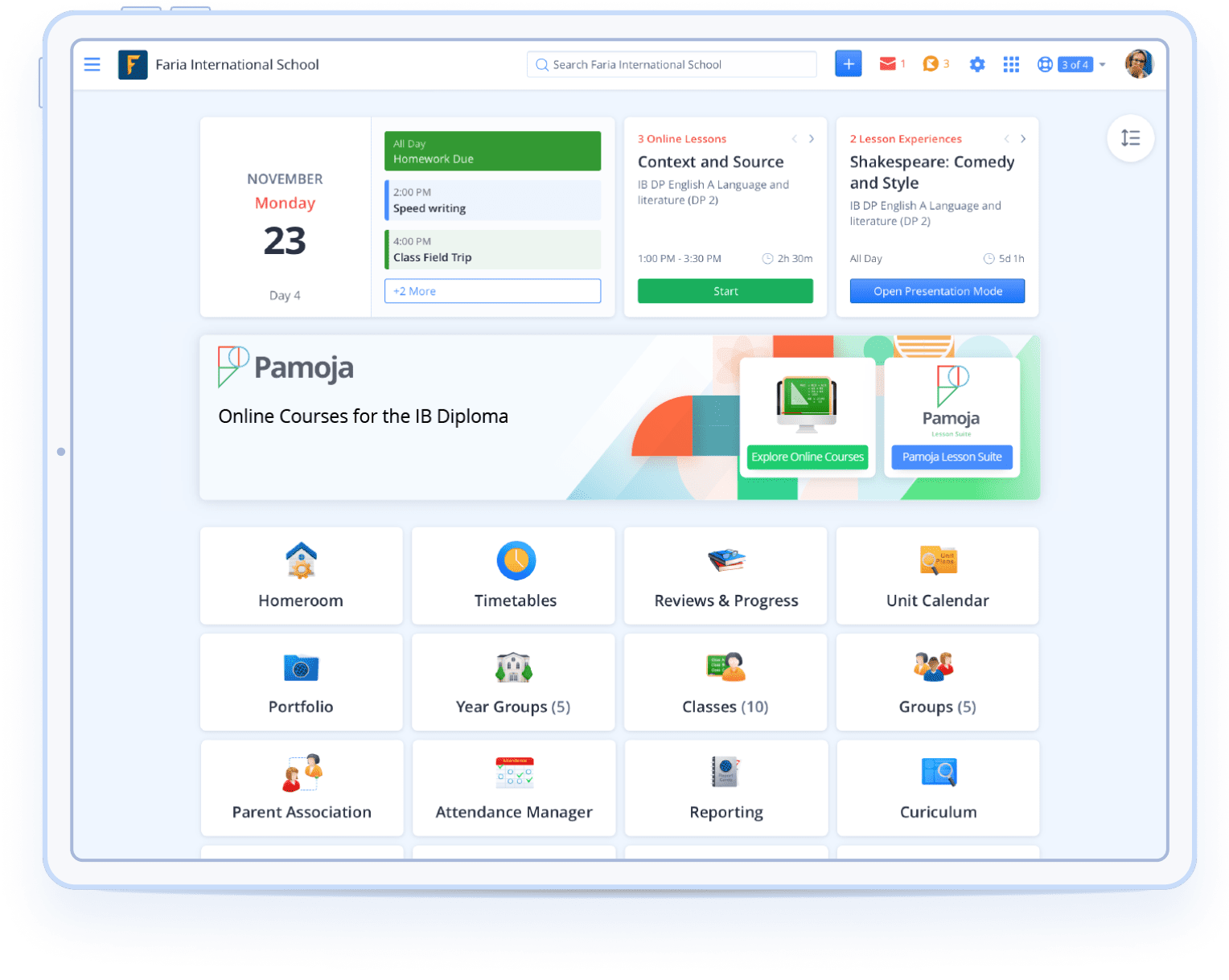 mockup managebac